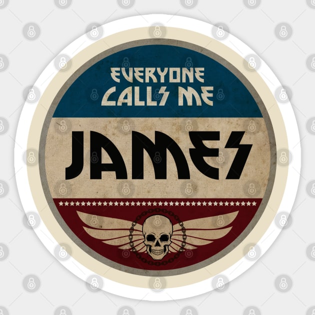 Vintage Name Tag: James Sticker by CTShirts